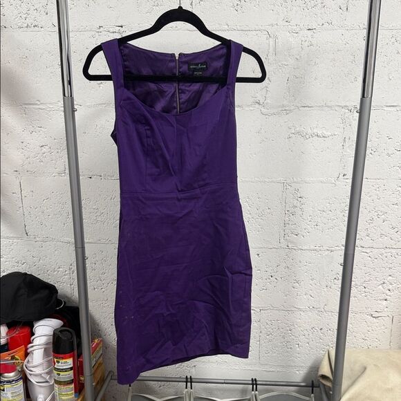 Guess by Marciano Purple Mini Dress Back Zipper Size 0 - Picture 1 of 4